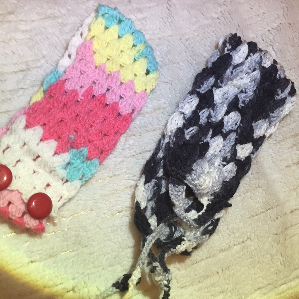 Hand crocheted head bands